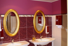 Bathroom stretch ceiling