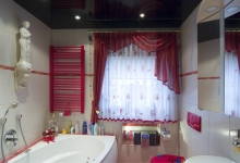 Suspended ceiling in bathroom