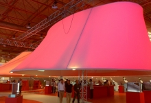 Exhibition with stretch ceiling