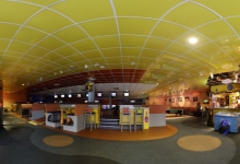 Gym ceiling with ceiling tiles