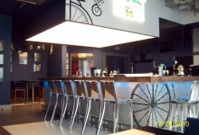 Stretch ceiling in hotel bars