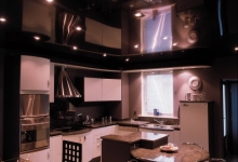 High gloss kitchen ceiling