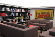 Wall to wall translucent ceiling in living room