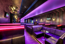 Translucent ceiling in nightbar