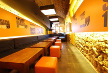 Night club with light boxes