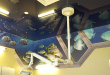 Room with printed wall