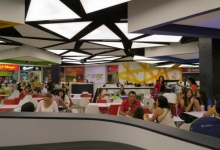 Translucent ceiling inside restaurant