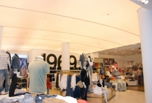 Translucent ceiling in retail store