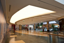 Shopping mall with translucent ceiling