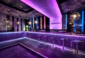 Nightclub with translucent ceiling