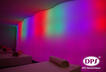 Club with backlit wall