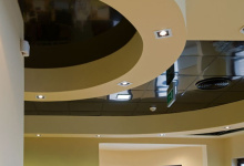 Ceiling tiles black high gloss