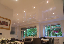 Living room with suspended ceiling