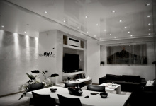 Living room installed suspended ceiling