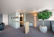 Dinning room with suspended stretch ceiling