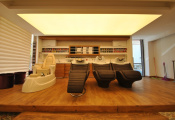 Beauty salon with translucent ceiling